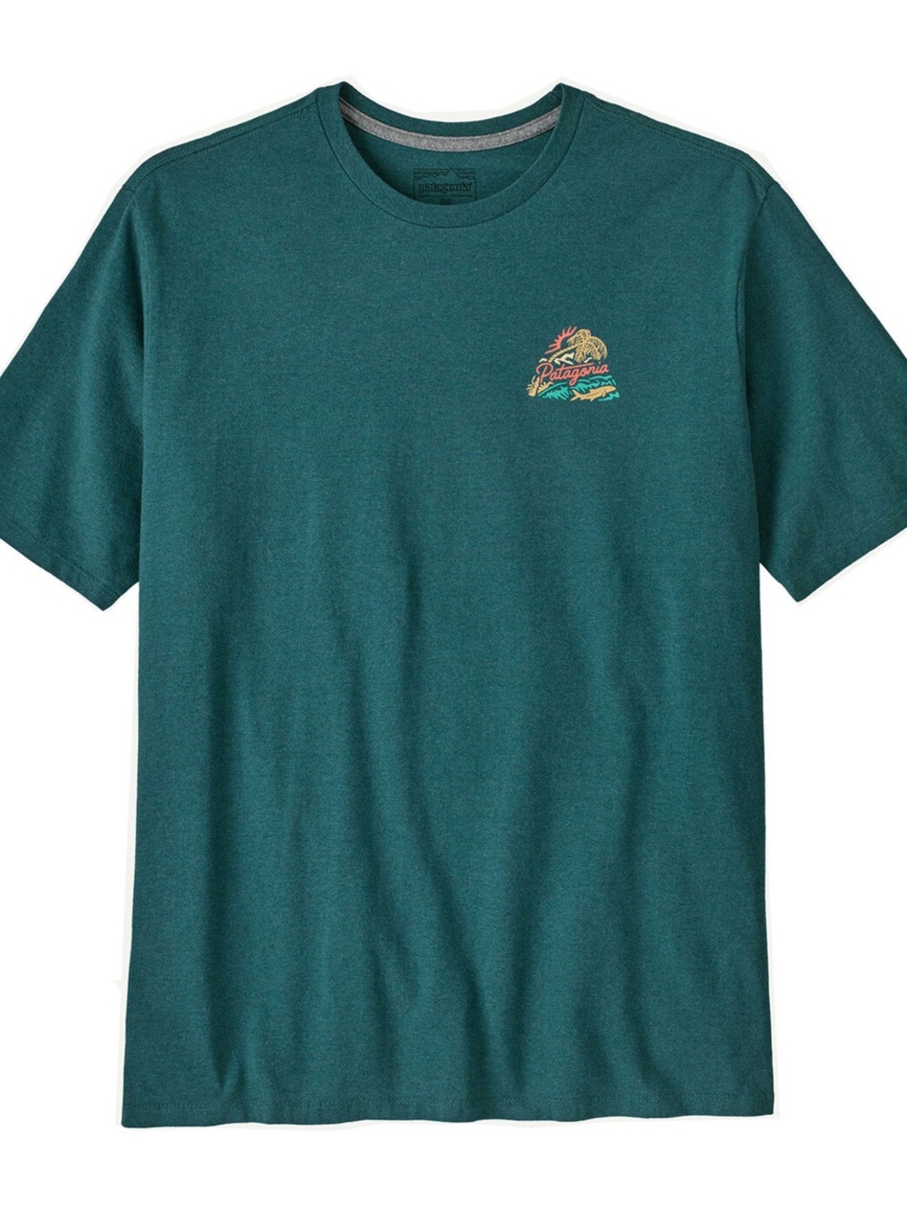 Patagonia Men’s Teal responsibili-tees Short-Sleeve Logo T‑Shirt, M